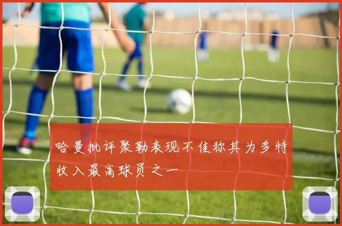 哈曼批评聚勒表现不佳称其为多特收入最高球员之一